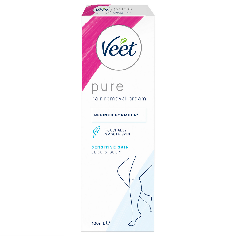 Veet Pure Hair Removal Cream Legs & Body Sensitive Skin 100mL