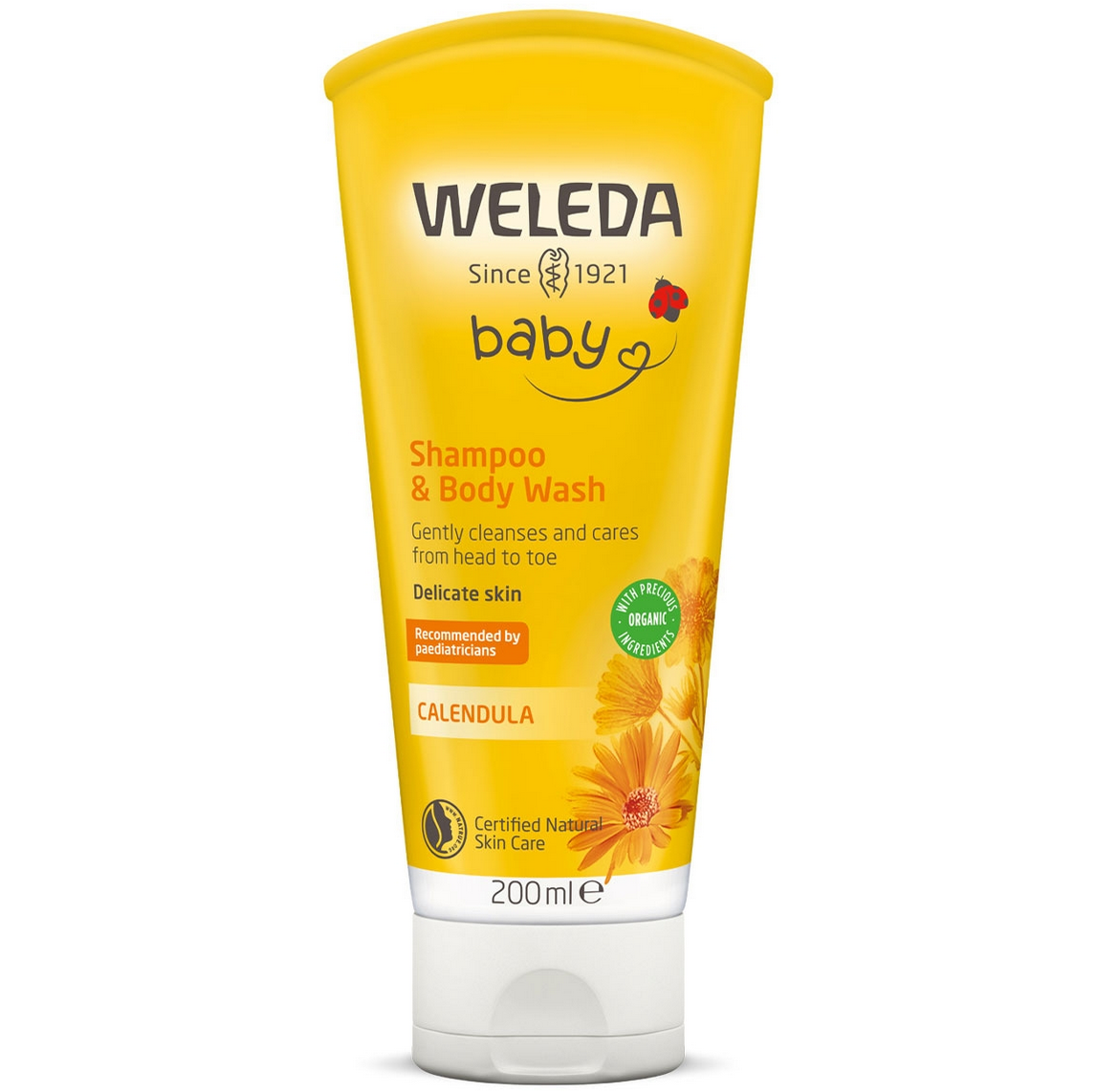 Weleda Calendula Baby Shampoo & Body Wash 200mL