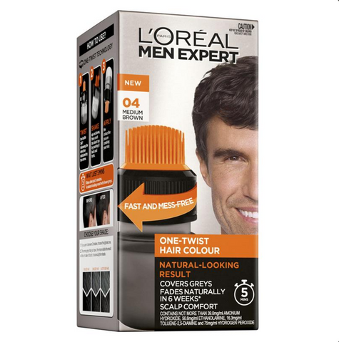 L'Oreal Paris Men Expert One Twist Hair Colour 04 Medium Brown