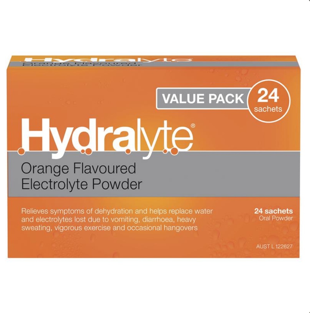 Hydralyte Orange Sachets Value Pack 4.9g x 24 Sachets