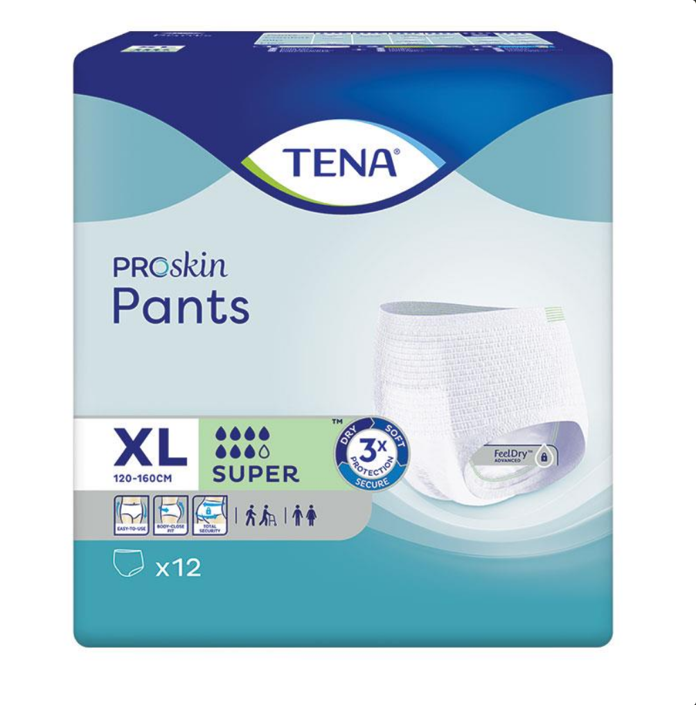 Tena Pants Proskin Super X Large 12 Pack