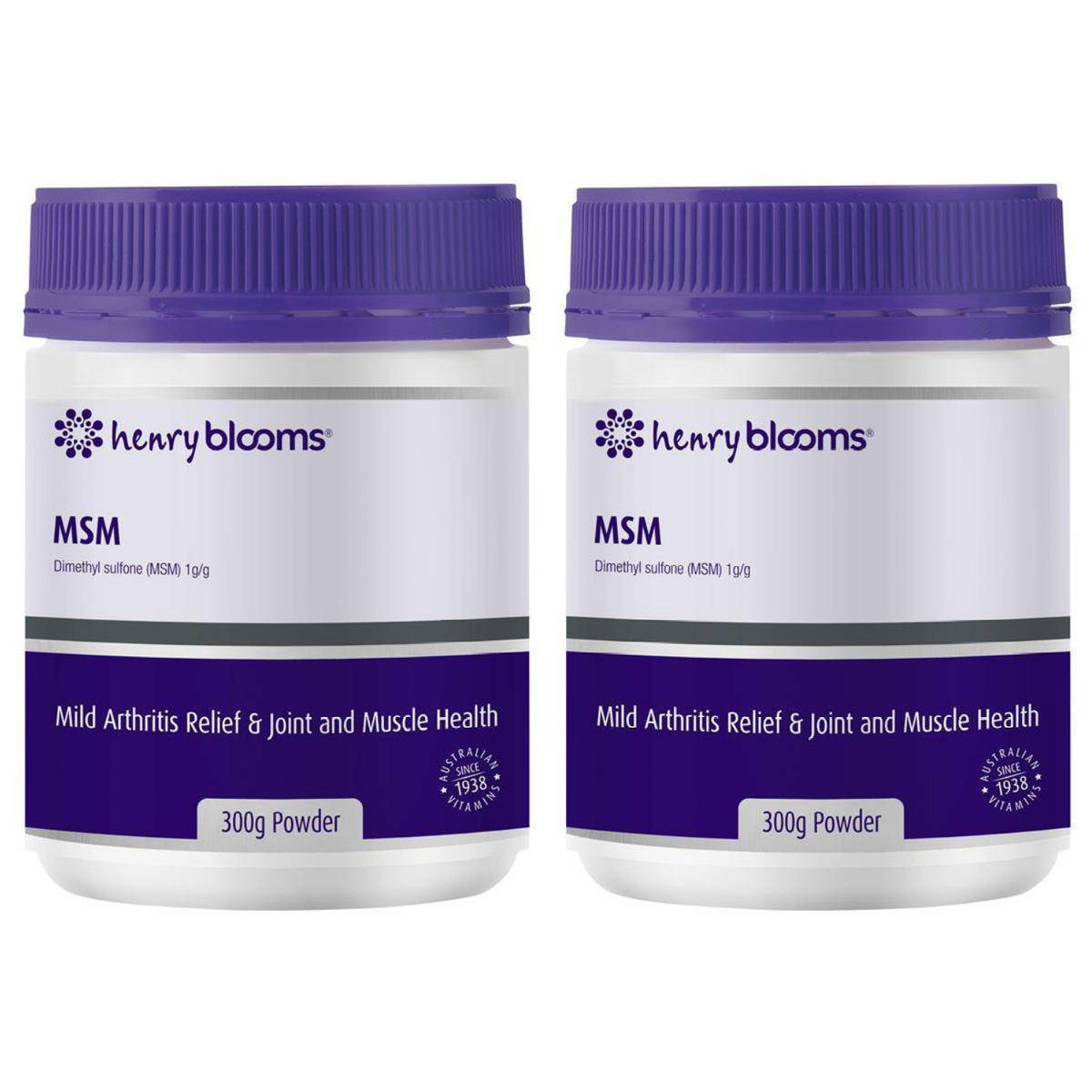 Henry Blooms MSM Powder 2x 300g - Special Bundle