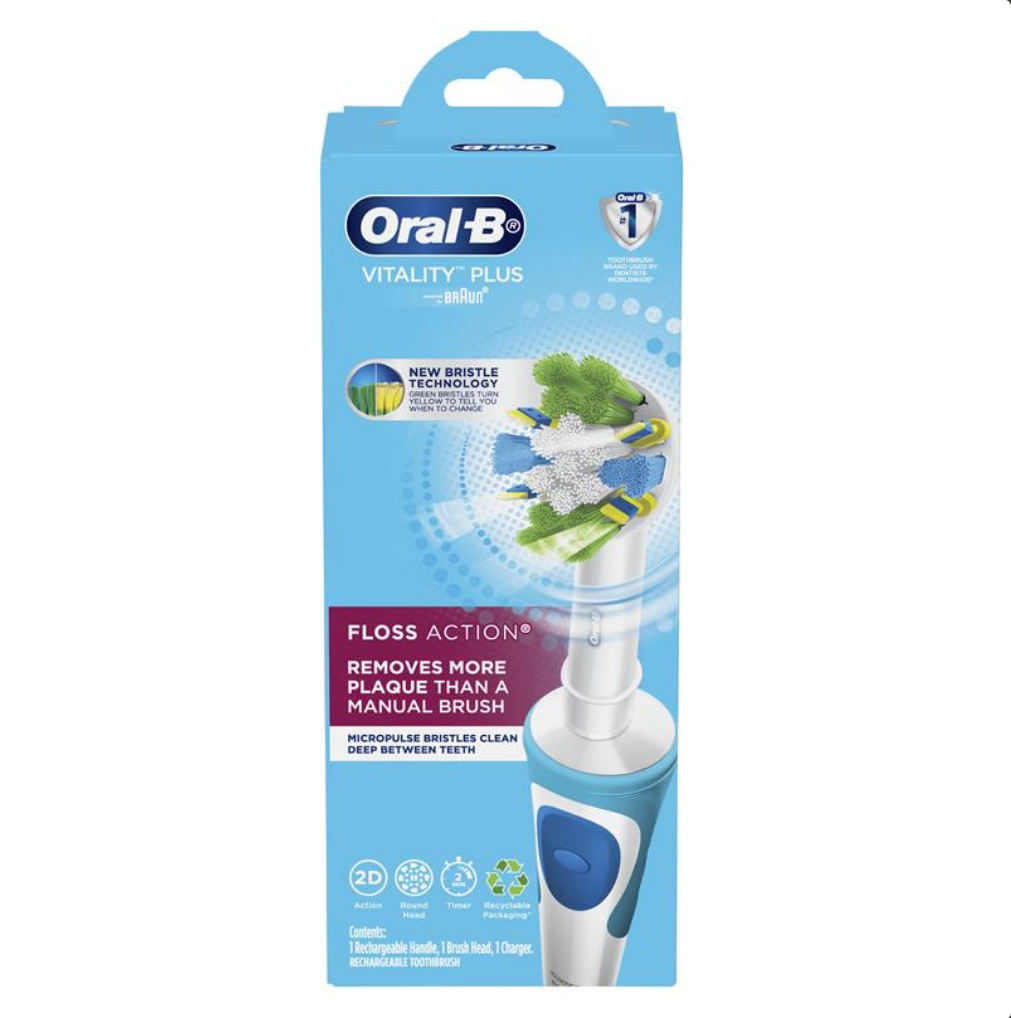 Oral B Vitality Plus Power Toothbrush Floss Action