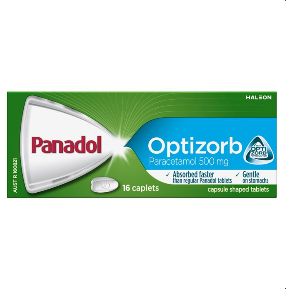 Panadol with Optizorb Paracetamol Pain Relief 500mg 16 Caplets