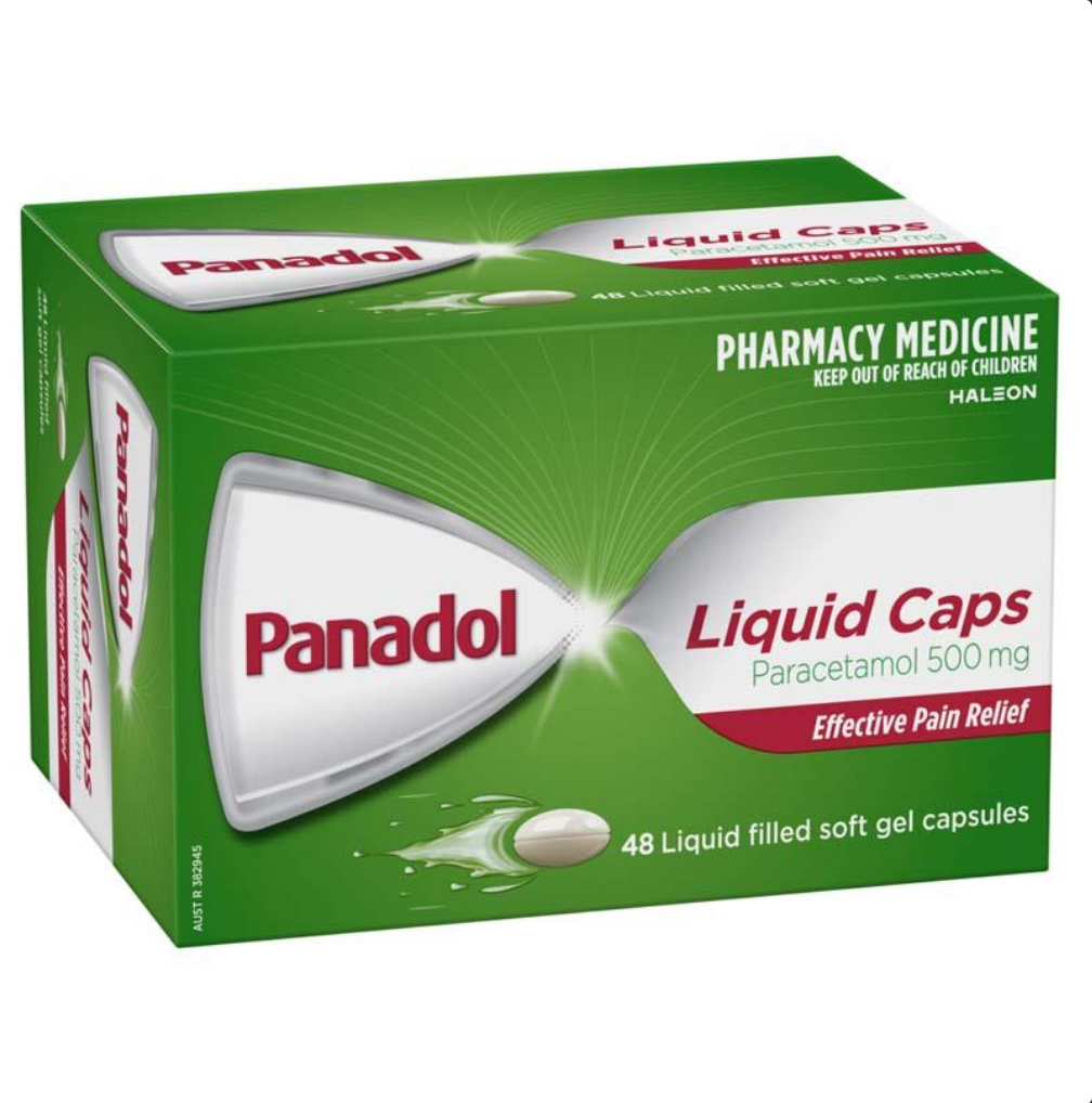 Panadol Liquid Capsules 48 Capsules (Limit ONE per Order)
