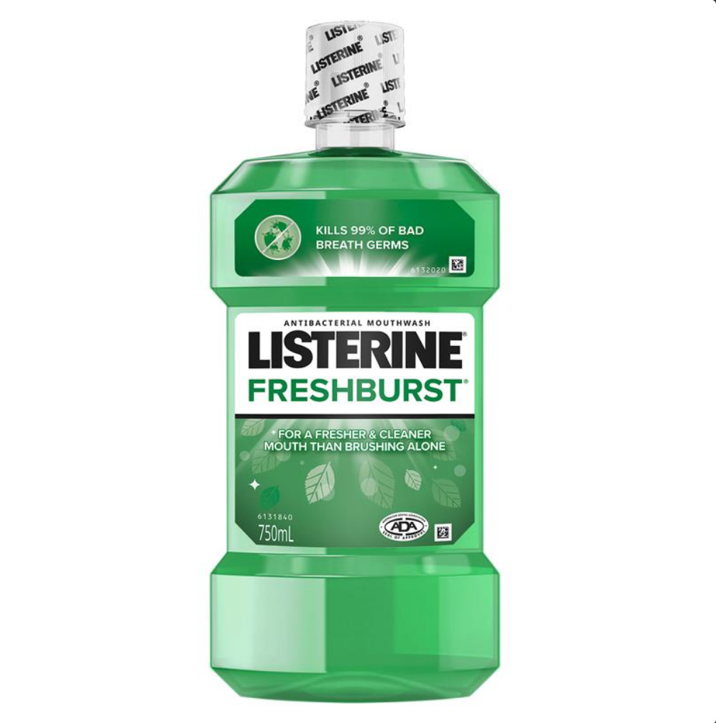 Listerine FreshBurst Mouthwash 750mL