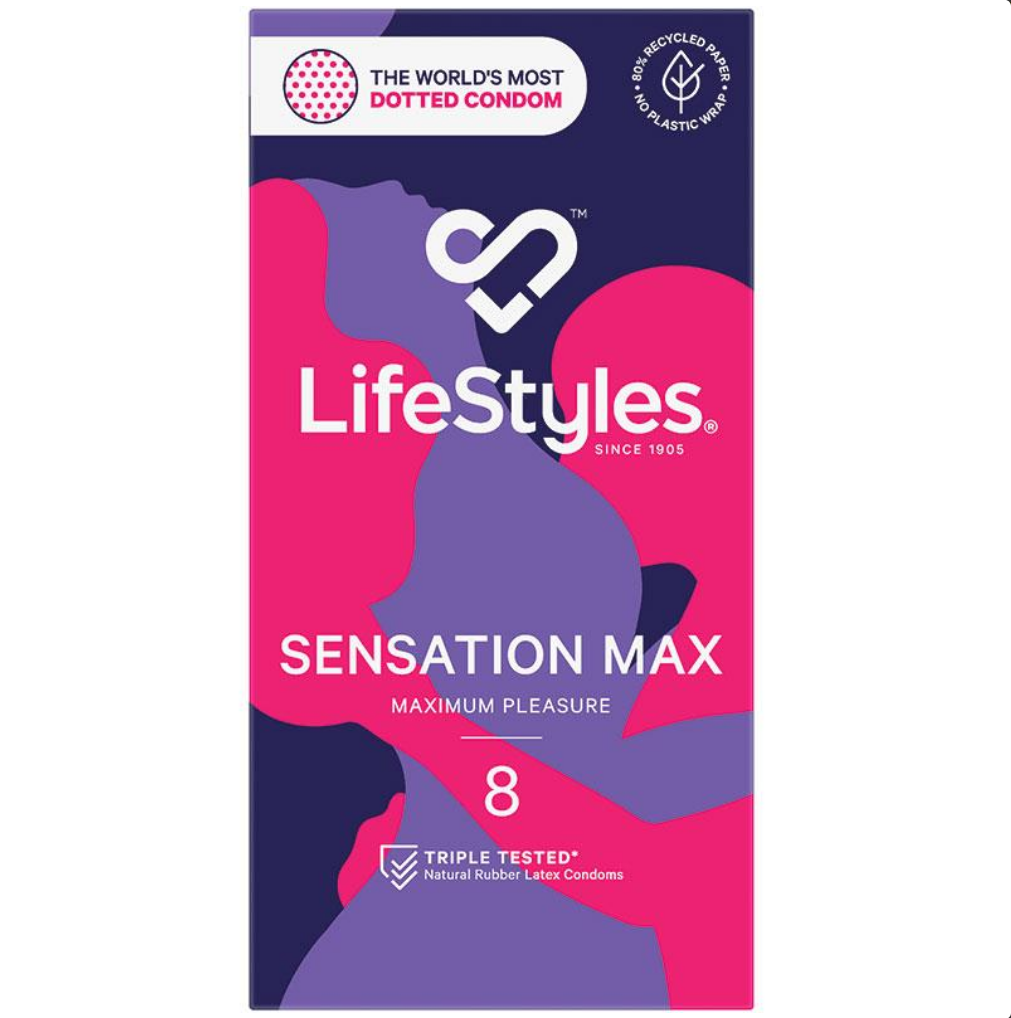 LifeStyles Sensation Max Condoms 8 Pack