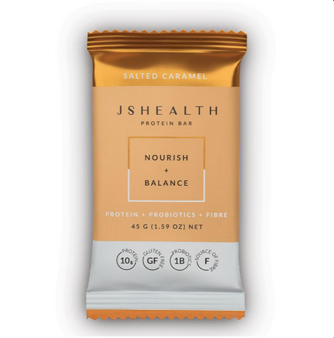 JSHEALTH Nourish + Balance Protein Bar Salted Caramel 12 x 45g Bars (expiry 10/25)