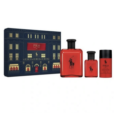 Ralph Lauren Polo Red Eau De Toilette 125mL 3 Piece Set