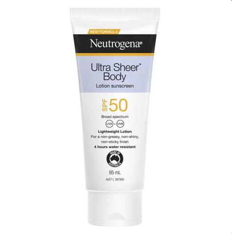 Neutrogena Ultra Sheer Body Lotion Sunscreen SPF 50 85mL