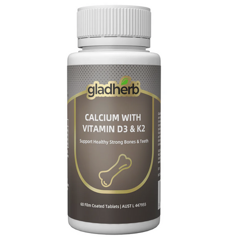 GladHerb Calcium with Vitamin D3 & K2 60 Tablets