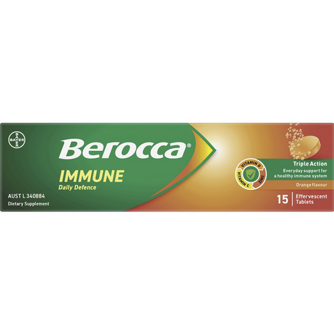 Berocca Immune Daily Defence Orange 15 Effervescent Tablets