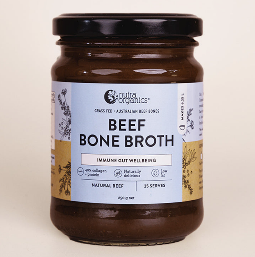 Nutra Organics Beef Bone Broth Concentrate Natural Beef 250g