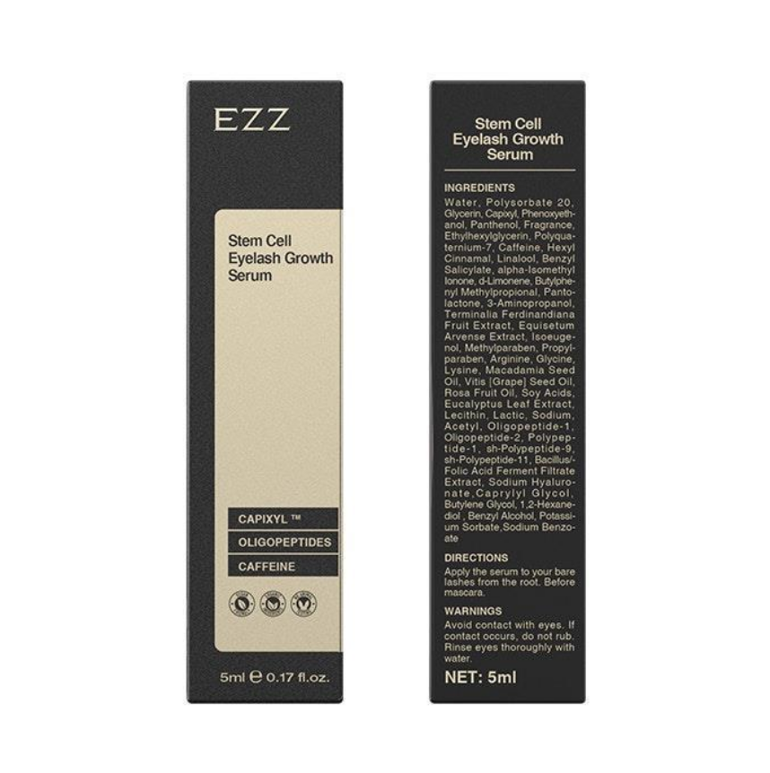 EZZ Eucalyptus Stem Cell & Peptide Eyelash & Brow Serum 5mL (expiry 10/25)