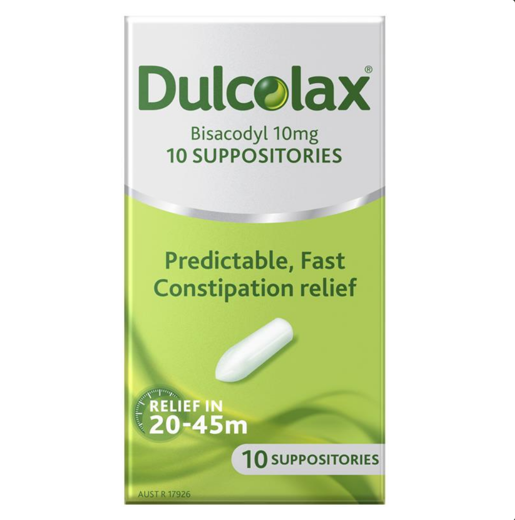 Dulcolax Laxatives Suppositories for Constipation Relief 10 Pack