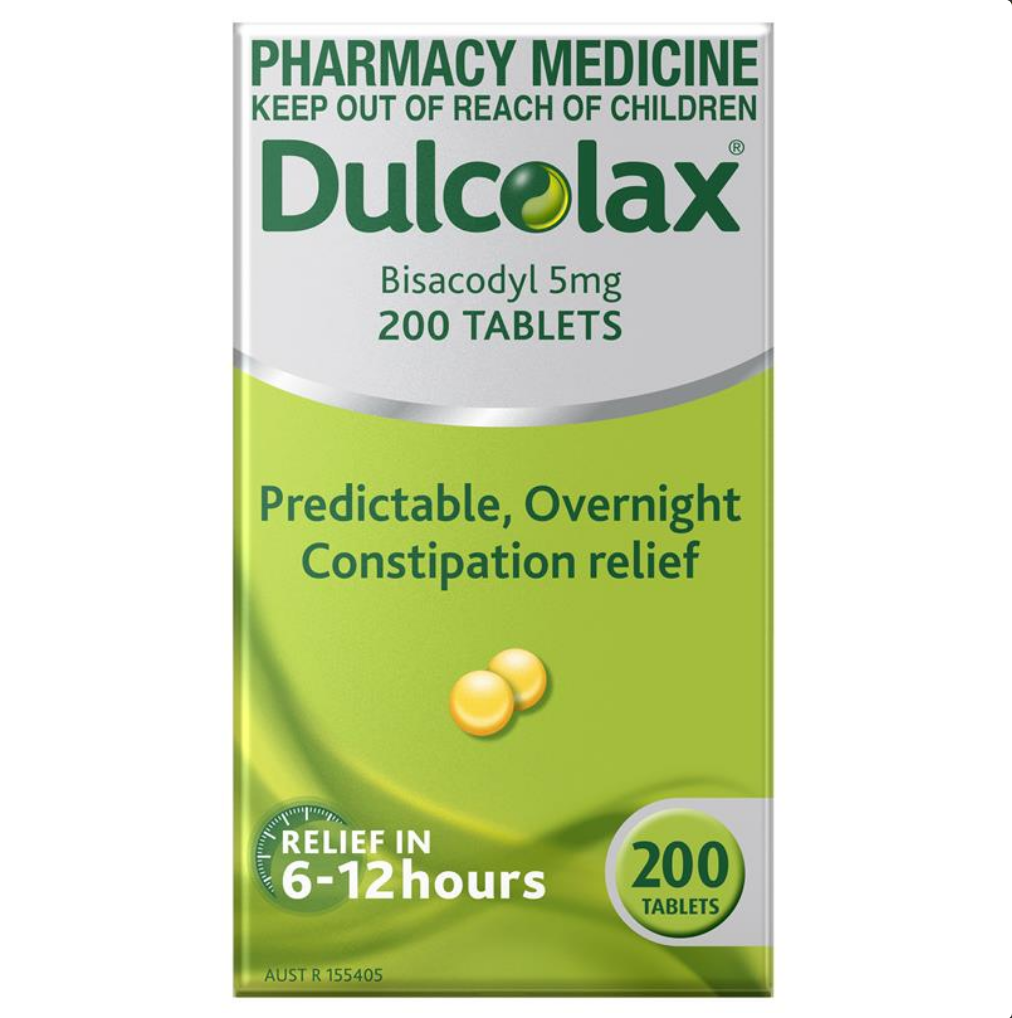 Dulcolax Laxatives 5mg 200 Tablets (Limit ONE per Order)