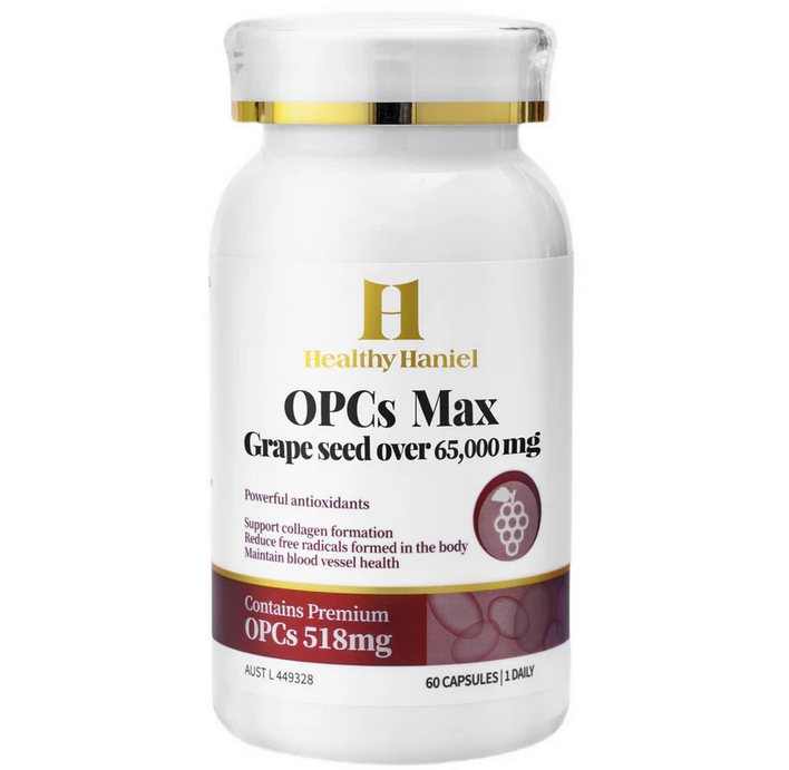 Healthy Haniel OPCs Max Grape Seed over 65,000mg 60 Capsules