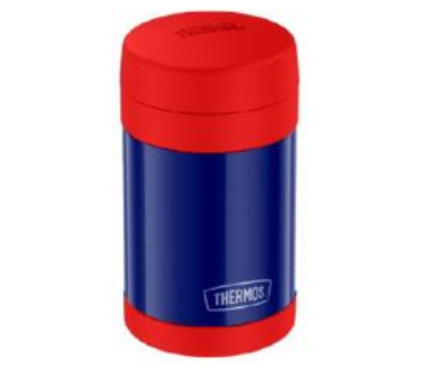 Thermos FUNtainer Vacuum Insulated Food Jar with Spoon Navy and Red 470mL