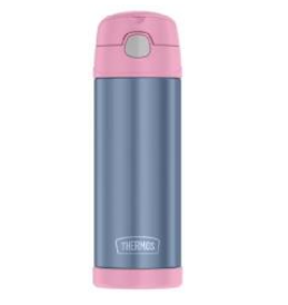 Thermos FUNtainer Vacuum Insulated Drink Bottle Denim Blue and Pink 470mL