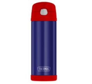 Thermos FUNtainer Vacuum Insulated Drink Bottle Navy and Red 470mL