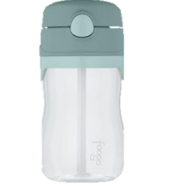 Thermos Foogo BPA Free Tritan Plastic Drink Bottle with Straw Mint 360mL