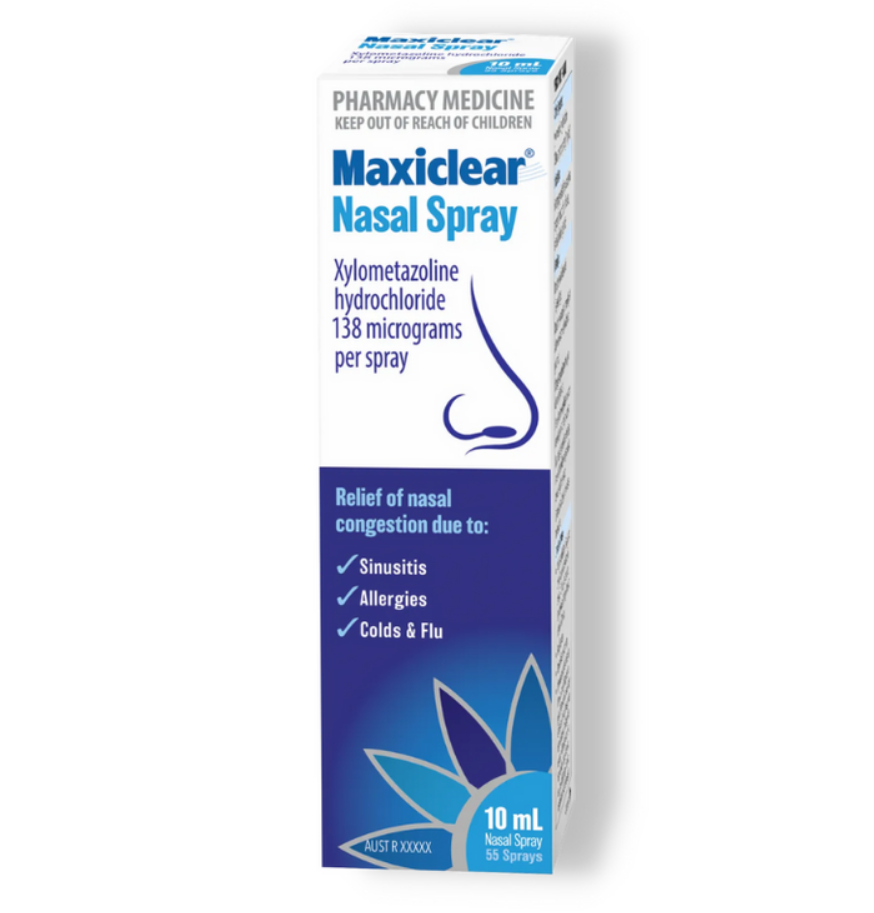 Maxiclear Nasal Xylometazoline Decongestant Spray 10mL (Limit ONE per Order)