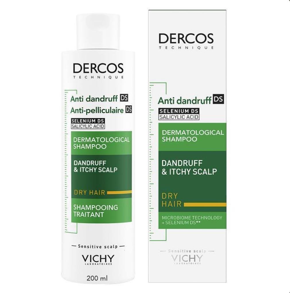 Dercos Anti-Dandruff DS Shampoo for Dry Hair 200mL