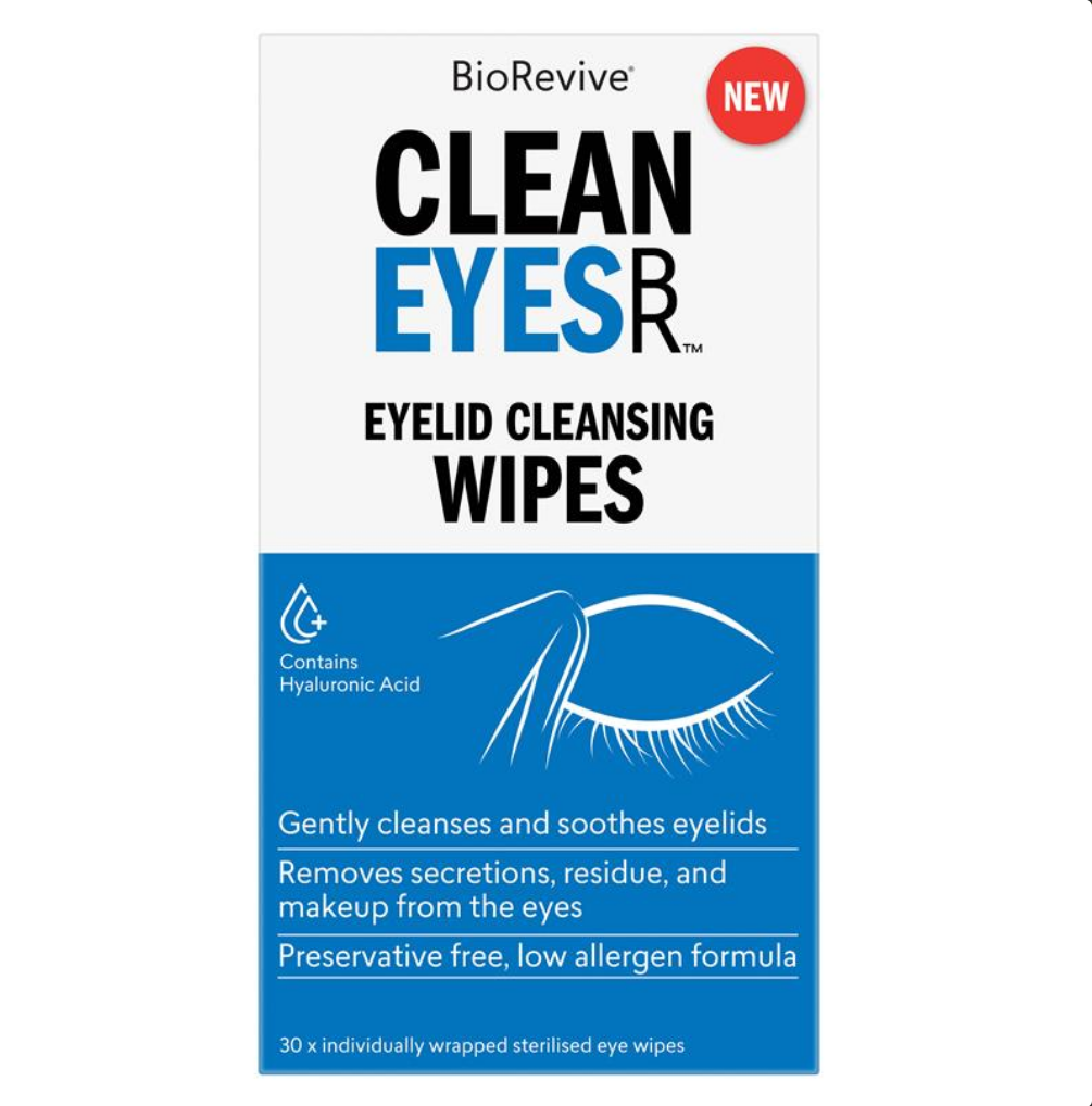 BioRevive Clean Eyes Eyelid Cleansing Wipes 30 Pack