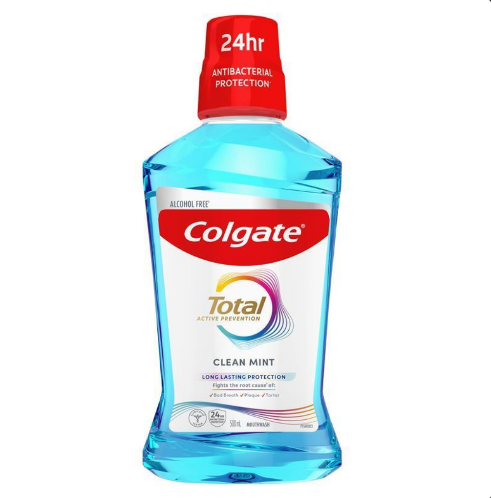Colgate Mouthwash Total Active Prevention Clean Mint 500mL