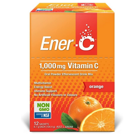 Ener-C 1000mg Vitamin C Orange Flavour 12 Sachets