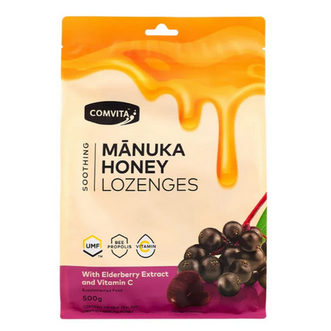 Comvita Manuka Honey Lozenges with Elderberry Extract and Vitamin C 500g