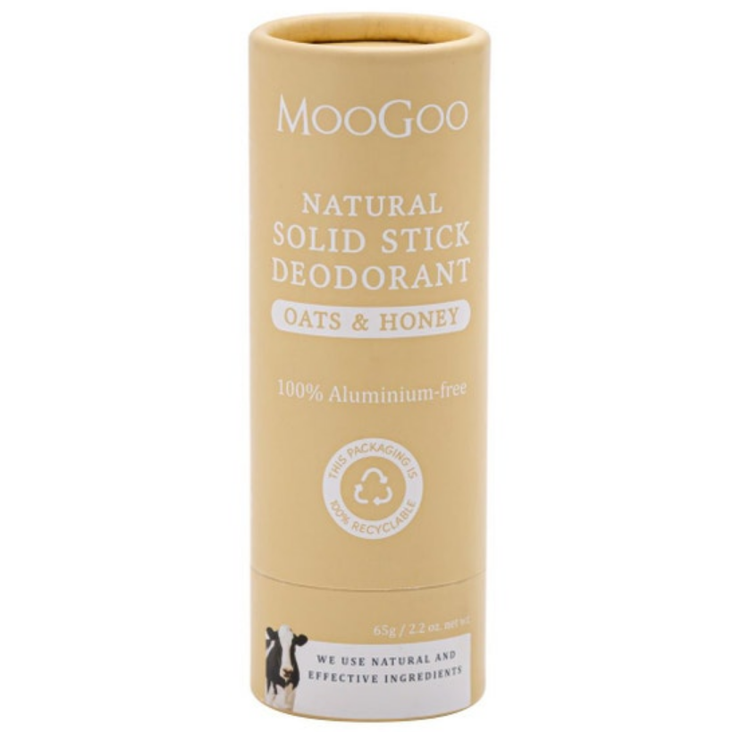 MooGoo Natural Solid Stick Deodorant Oats & Honey 65g