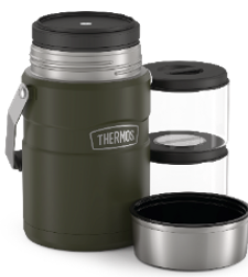 Thermos Stainless King Big Boss Vacuum Insulated Food Jar - Matte Army Green 1.39L