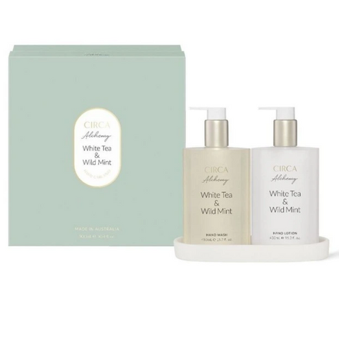 Circa Alchemy White Tea and Wild Mint Hand Care Duo Set 900mL