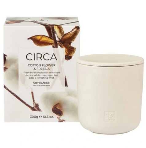 Circa Cotton Flower and Freesia Soy Candle 300g