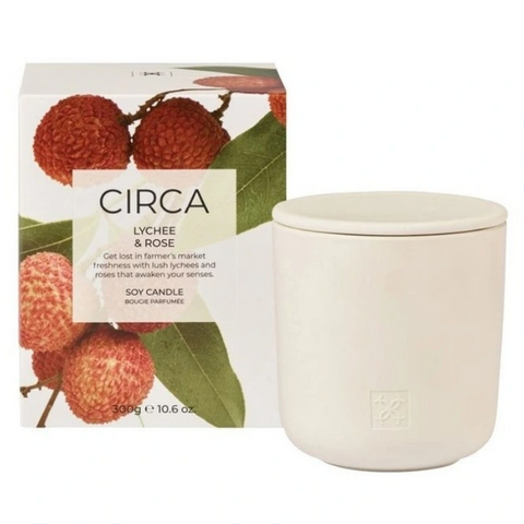 Circa Lychee And Rose Soy Candle 300g