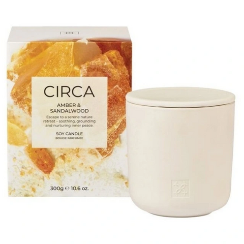 Circa Amber & Sandalwood Soy Candle 300g