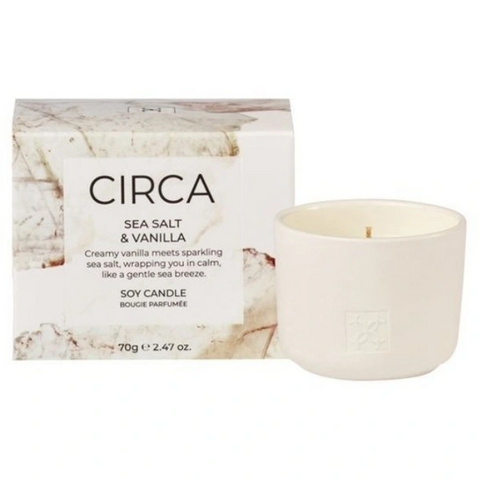 Circa Sea Salt and Vanilla Soy Candle 70g