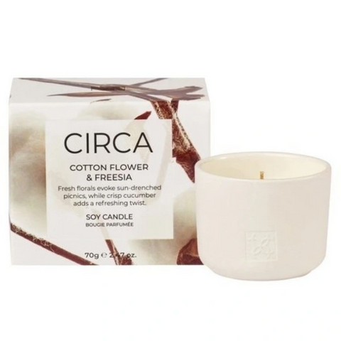 Circa Cotton Flower And Freesia Soy Candle 70g