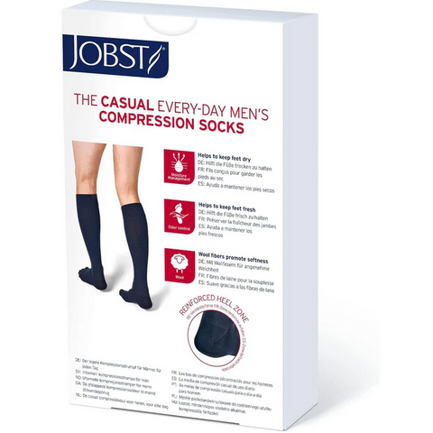 Jobst for Men Casual CL1 15-20 mmHg Phlebology Knee High CT Sock 1 Pair