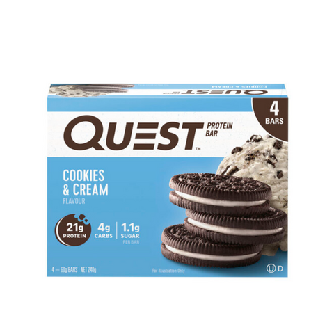 Quest Protein Bars Cookes & Cream 4 X 60g