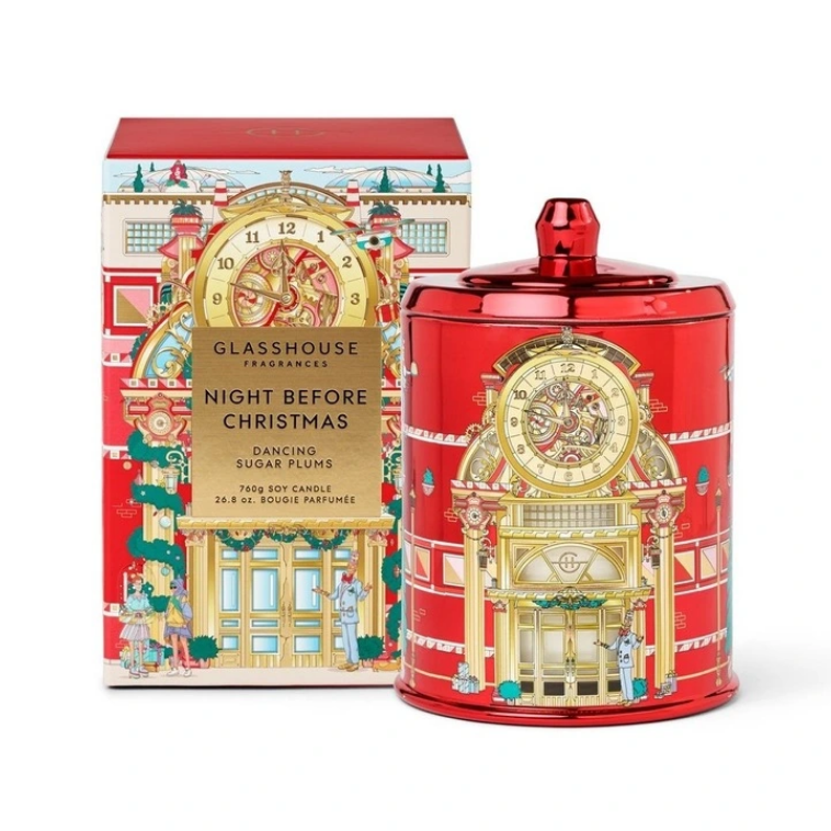Glasshouse Fragrances Night Before Christmas Soy Candle 760g