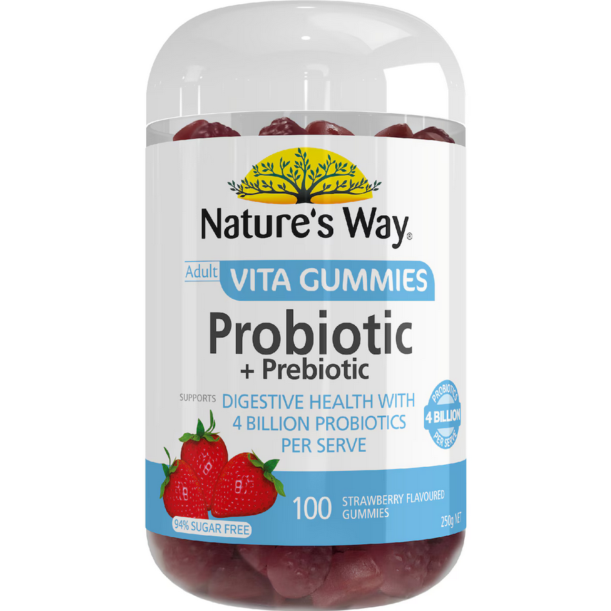 Nature's Way Adult Vita Gummies Probiotic & Prebiotic 100 Gummies