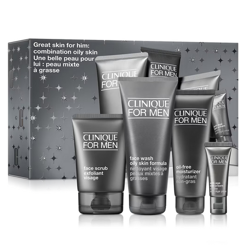 Clinique Great Skin for Him Clinique For Men 4 Piece Set For Combination Oily Skin