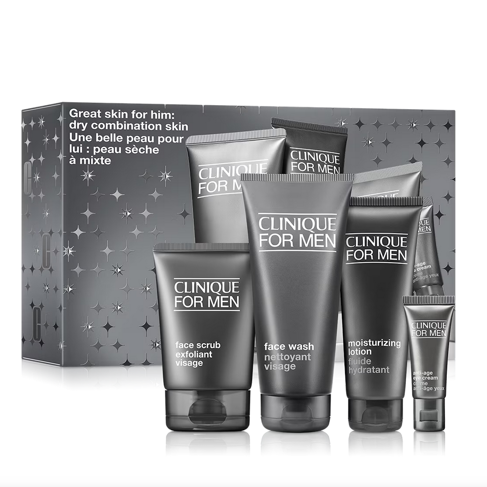 Clinique Great Skin for Him Clinique For Men 4 Piece Set For Dry Combination Skin