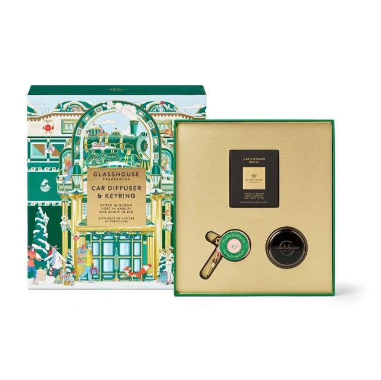 Glasshouse Fragrances Car Diffuser & Keyring Gift Set