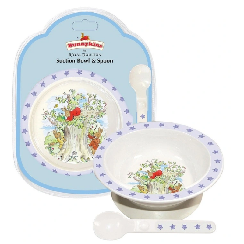 Bunnykins Suction Bowl With Spoon Pale Blue Set