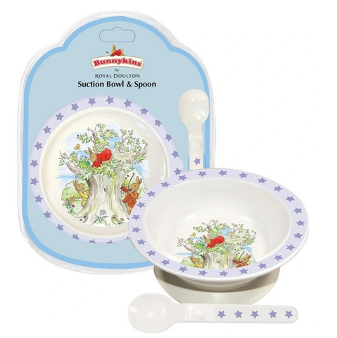 Bunnykins Suction Bowl With Spoon Pale Blue Set