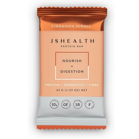 JSHEALTH Protein Bar Cinnamon Scroll 12 x 45g Bars