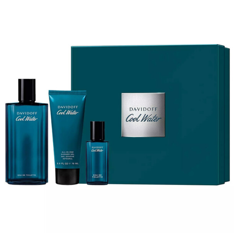 Davidoff Cool Water for Men Eau de Toilette 125mL 3 Piece Gift Set